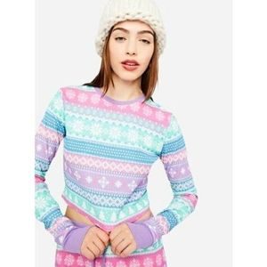 dELiA*s Visions of Sugar Plums Thermal Crop Top Dolls Kill